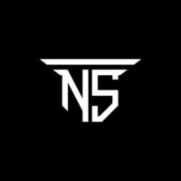 ns Brief Logo kreatives Design mit Vektorgrafik vektor