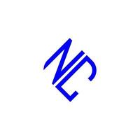 nc brev logotyp kreativ design med vektorgrafik vektor