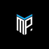 mp Brief Logo kreatives Design mit Vektorgrafik vektor