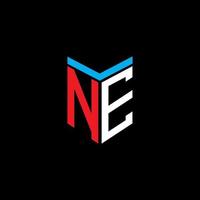 ne buchstabe logo kreatives design mit vektorgrafik vektor