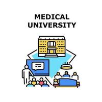 medicinskt universitet ikon vektorillustration vektor