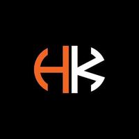 hk letter logotyp kreativ design med vektorgrafik vektor