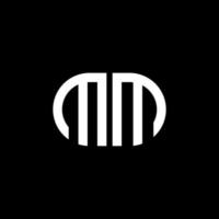 mm Brief Logo kreatives Design mit Vektorgrafik vektor