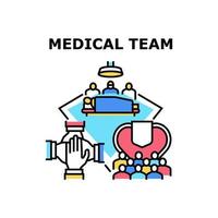 medicinska team vektor koncept färg illustration