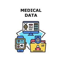 medicinska data vektor koncept färg illustration