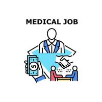 medizinische Job-Symbol-Vektor-Illustration vektor