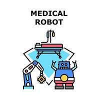 medicinsk robot vektor koncept färgillustration