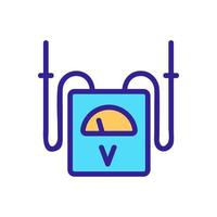 Voltmeter-Symbolvektor. isolierte kontursymbolillustration vektor