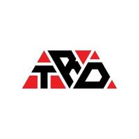 trd-Dreieck-Buchstaben-Logo-Design mit Dreiecksform. Triangel-Logo-Design-Monogramm. trd-Dreieck-Vektor-Logo-Vorlage mit roter Farbe. trd dreieckiges logo einfaches, elegantes und luxuriöses logo. trd vektor