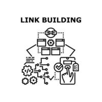 Link-Building-Symbol-Vektor-Illustration vektor