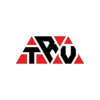 trv-Dreieck-Buchstaben-Logo-Design mit Dreiecksform. TRV-Dreieck-Logo-Design-Monogramm. trv-Dreieck-Vektor-Logo-Vorlage mit roter Farbe. trv dreieckiges Logo einfaches, elegantes und luxuriöses Logo. trv vektor