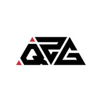 qzg-Dreieck-Buchstaben-Logo-Design mit Dreiecksform. qzg-Dreieck-Logo-Design-Monogramm. qzg-Dreieck-Vektor-Logo-Vorlage mit roter Farbe. qzg dreieckiges Logo einfaches, elegantes und luxuriöses Logo. qzg vektor