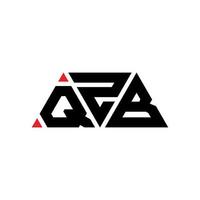 qzb-Dreieck-Buchstaben-Logo-Design mit Dreiecksform. qzb-Dreieck-Logo-Design-Monogramm. qzb-Dreieck-Vektor-Logo-Vorlage mit roter Farbe. qzb dreieckiges Logo einfaches, elegantes und luxuriöses Logo. qzb vektor