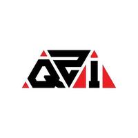 Qzi-Dreieck-Buchstaben-Logo-Design mit Dreiecksform. Qzi-Dreieck-Logo-Design-Monogramm. Qzi-Dreieck-Vektor-Logo-Vorlage mit roter Farbe. qzi dreieckiges Logo einfaches, elegantes und luxuriöses Logo. qzi vektor