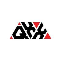 qxx Dreiecksbuchstaben-Logo-Design mit Dreiecksform. qxx-Dreieck-Logo-Design-Monogramm. qxx-Dreieck-Vektor-Logo-Vorlage mit roter Farbe. qxx dreieckiges Logo einfaches, elegantes und luxuriöses Logo. qxx vektor