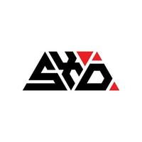 sxd-Dreieck-Buchstaben-Logo-Design mit Dreiecksform. SXD-Dreieck-Logo-Design-Monogramm. SXD-Dreieck-Vektor-Logo-Vorlage mit roter Farbe. sxd dreieckiges Logo einfaches, elegantes und luxuriöses Logo. sxd vektor