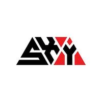 SXY-Dreieck-Buchstaben-Logo-Design mit Dreiecksform. sxy Dreieck-Logo-Design-Monogramm. Sxy Dreieck-Vektor-Logo-Vorlage mit roter Farbe. sxy dreieckiges Logo einfaches, elegantes und luxuriöses Logo. sexy vektor