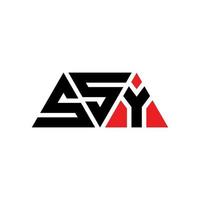 ssy-Dreieck-Buchstaben-Logo-Design mit Dreiecksform. ssy-Dreieck-Logo-Design-Monogramm. ssy-Dreieck-Vektor-Logo-Vorlage mit roter Farbe. ssy dreieckiges Logo einfaches, elegantes und luxuriöses Logo. ssy vektor