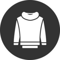 Sweatshirt Glyphe umgekehrtes Symbol vektor
