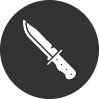 Messer Glyphe umgekehrtes Symbol vektor