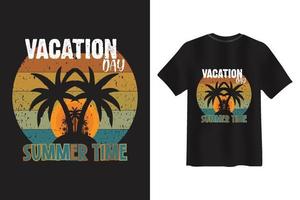 90er Jahre Retro-Vintage-Sommer-T-Shirt-Design vektor