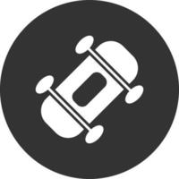 Snowboard-Glyphe invertiertes Symbol vektor