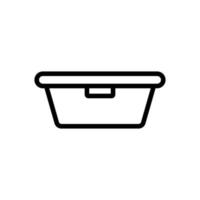 lunchlåda ikon vektor. isolerade kontur symbol illustration vektor