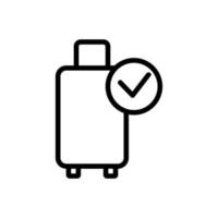 Gepäck-Icon-Vektor. isolierte kontursymbolillustration vektor