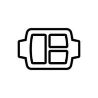 lunchlåda ikon vektor. isolerade kontur symbol illustration vektor