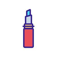 Öffnen Sie weibliche Lippenstift-Symbol-Vektor-Umriss-Illustration vektor