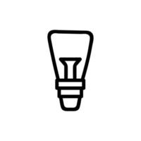 Glühbirnen-Icon-Vektor. isolierte kontursymbolillustration vektor