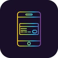 Farbverlaufssymbol für mobile Zahlungen vektor