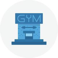 gym platt cirkel vektor