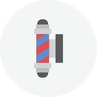 Barber Shop Pole Line gefüllt mit zwei Farben vektor