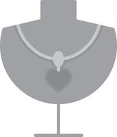 Halskette flache Graustufen vektor