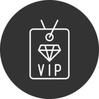 VIP-Privilegienlinie invertiertes Symbol vektor