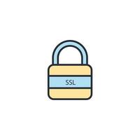 SSL ikoner symbol vektorelement för infographic webben vektor