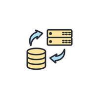 Backup-Symbole symbolen Vektorelemente für das Infografik-Web vektor