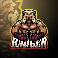 badger esport logotyp maskot design vektor