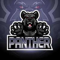 panter esport logotyp maskot design vektor