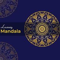 Luxus Gold Mandala verzierten Hintergrund für Hochzeitseinladung, Buchcover. arabischer arabischer Hintergrund vektor