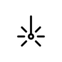 Symbolvektor für das Schneiden von Laserschweißen. isolierte kontursymbolillustration vektor