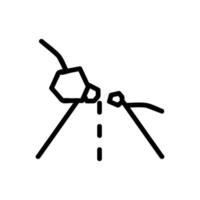 jordskred ikon vektor. isolerade kontur symbol illustration vektor