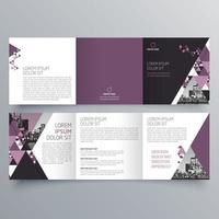 dreifach gefaltete Broschürenvorlage minimalistisches geometrisches Design für Unternehmen und Unternehmen. kreative Konzeptbroschüren-Vektorvorlage. vektor