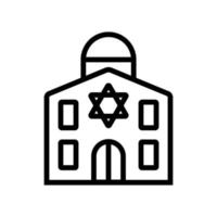 Israel ikon vektor. isolerade kontur symbol illustration vektor