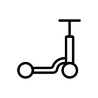 Tretroller für Fahrsymbol-Vektorumrissillustration vektor