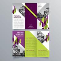 trefaldig broschyrmall minimalistisk geometrisk design för företag och företag. kreativa koncept broschyr vektor mall.