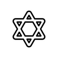 Israel ikon vektor. isolerade kontur symbol illustration vektor