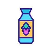 Jojoba-Sirup Flasche Symbol Vektor Umriss Illustration