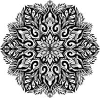 Blumenmuster im Vintage-Mandala-Stil für Tattoos, Stoffe oder Dekorationen und mehr. Vektor-Illustration. vektor